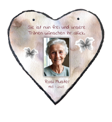 HERZ AUS SCHIEFER Aquarell ➥ Hochwertige Ausführung! 