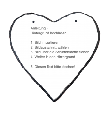 HERZ AUS SCHIEFER Eigenes Design  ➥ Hochwertige Ausführung! 