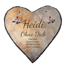 HERZ AUS SCHIEFER Kreativ  ➥ Hochwertige Ausführung! 