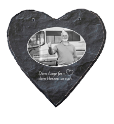 HERZ AUS SCHIEFER schwarz  ➥ Hochwertige Ausführung! 