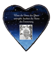 HERZ AUS SCHIEFER Sternenhimmel  ➥ Hochwertige Ausführung! 
