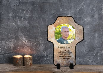 KREUZ AUS SCHIEFER Kreativ  ➥ Hochwertige Ausführung! 