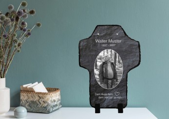 KREUZ AUS SCHIEFER schwarz  ➥ Hochwertige Ausführung! 