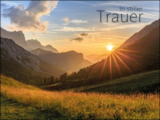 4030 Sterbebild Sonnenuntergang in den Bergen 