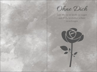 2017 Sterbebild Rose - Ohne Dich 