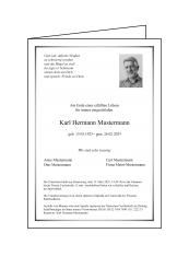 3002 Trauerbrief DIN A 5 gefaltet, ohne Kuvert 