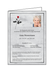 3003 Trauerbrief DIN A 5 gefaltet, ohne Kuvert 