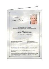 3005 Trauerbrief DIN A 5 gefaltet, ohne Kuvert 