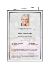 3007 Trauerbrief DIN A 5 gefaltet, ohne Kuvert 