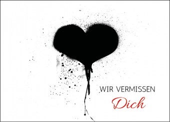 Trauerkarte "Trauerherz" (1629) 