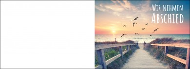 Trauerkarte "Sonnenuntergang am Meer" (1547) 