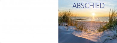 1548 Trauerkarte 4-seitig DIN A 6 Quer, ohne Kuvert 