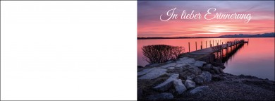 1549 Trauerkarte 4-seitig DIN A 6 Quer, ohne Kuvert 