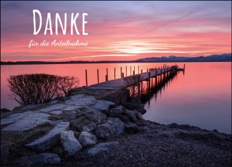 Trauerdanksagung "Sonnenuntergang am Steg" (1654) 