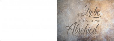 1555 Trauerkarte 4-seitig DIN A 6 Quer, ohne Kuvert 