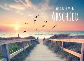 Trauerkarte "Sonnenuntergang am Meer" (1655) 