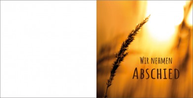 1223 Trauerkarte Quadrat 4-seitig, ohne Kuvert 