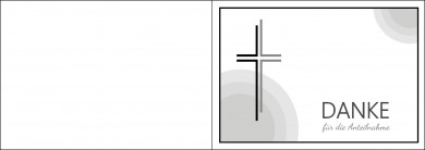 1565 Trauerkarte 4-seitig DIN A 6 Quer, ohne Kuvert 