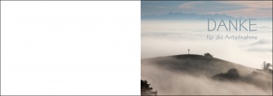 1567 Trauerkarte 4-seitig DIN A 6 Quer, ohne Kuvert 