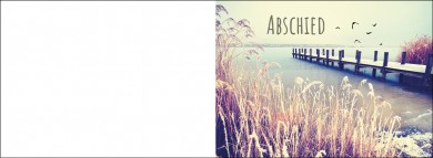 1534 Trauerkarte 4-seitig DIN A 6 Quer, ohne Kuvert 