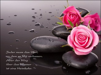 147 Sterbebild Trauerrosen 