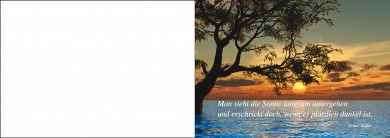 1505 Trauerkarte 4-seitig DIN A 6 Quer, ohne Kuvert 