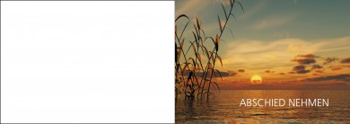 1507 Trauerkarte 4-seitig DIN A 6 Quer, ohne Kuvert 