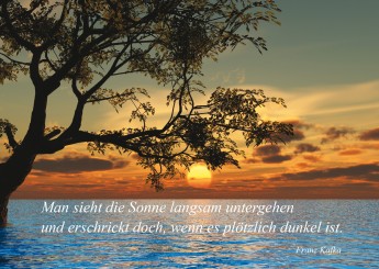 Trauerkarte "Untergehende Sonne" (1605) 