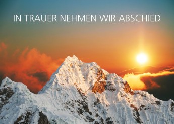 Trauerkarte "Sonnenuntergang in den Bergen" (1609) 