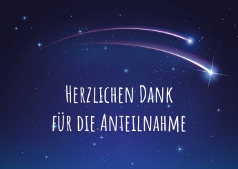 Trauerdanksagung "Sternschnuppe" (1627) 