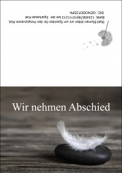 1701 Trauerkarte 4-seitig DIN A 6 nach oben, ohne Kuvert 