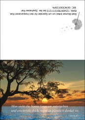 1705 Trauerkarte 4-seitig DIN A 6 nach oben, ohne Kuvert 