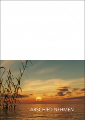 1707 Trauerkarte 4-seitig DIN A 6 nach oben, ohne Kuvert 