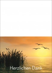 1708 Trauerkarte 4-seitig DIN A 6 nach oben, ohne Kuvert 