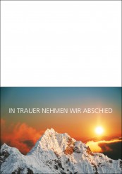 1709 Trauerkarte 4-seitig DIN A 6 nach oben, ohne Kuvert 