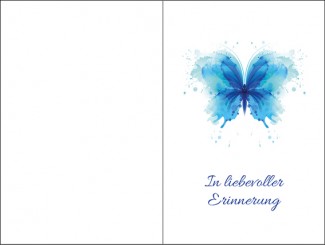 218 Sterbebild Schmetterling künstlerisch 