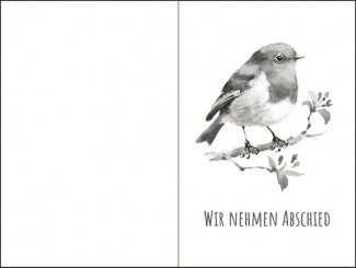 224 Sterbebild Vogel 