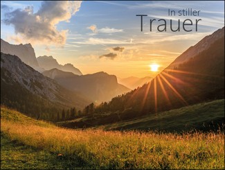 242 Sterbebild Sonnenuntergang in den Bergen 