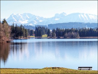 243 Sterbebild Ruhebank am See 