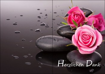 Trauerdanksagung "Trauerrosen" (1450) 